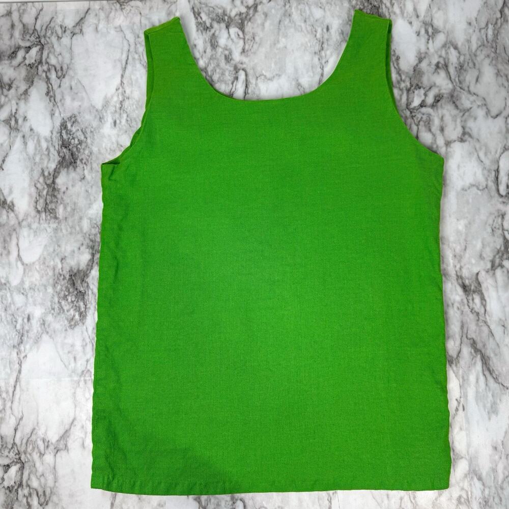 Green Linen Top - Picture 2 of 5